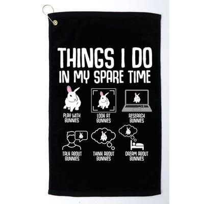 Things I Do In My Spare Time Bunny Rabbit Golf Towel