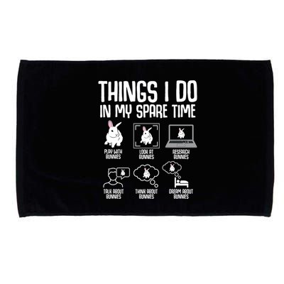 Things I Do In My Spare Time Bunny Rabbit Microfiber Hand Towel