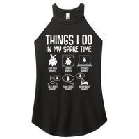Things I Do In My Spare Time Bunny Rabbit Women's Perfect Tri Rocker Tank