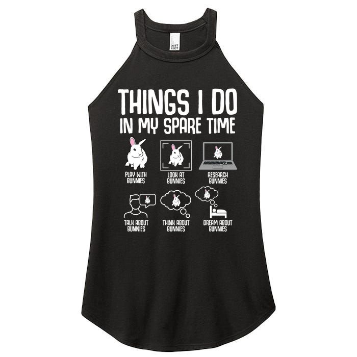 Things I Do In My Spare Time Bunny Rabbit Women's Perfect Tri Rocker Tank