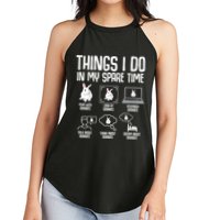Things I Do In My Spare Time Bunny Rabbit Women's Perfect Tri Rocker Tank