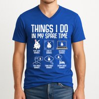 Things I Do In My Spare Time Bunny Rabbit V-Neck T-Shirt