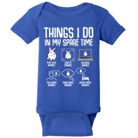 Things I Do In My Spare Time Bunny Rabbit Baby Bodysuit