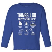 Things I Do In My Spare Time Bunny Rabbit Toddler Long Sleeve Shirt