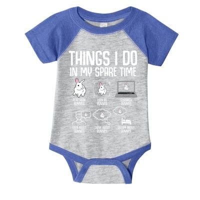 Things I Do In My Spare Time Bunny Rabbit Infant Baby Jersey Bodysuit