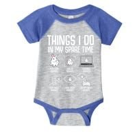 Things I Do In My Spare Time Bunny Rabbit Infant Baby Jersey Bodysuit