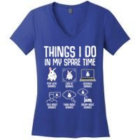 Things I Do In My Spare Time Bunny Rabbit Women's V-Neck T-Shirt