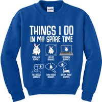 Things I Do In My Spare Time Bunny Rabbit Kids Sweatshirt