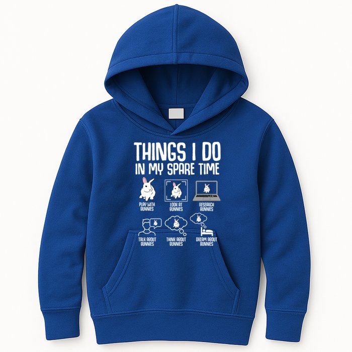 Things I Do In My Spare Time Bunny Rabbit Kids Hoodie