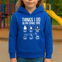 Things I Do In My Spare Time Bunny Rabbit Kids Hoodie