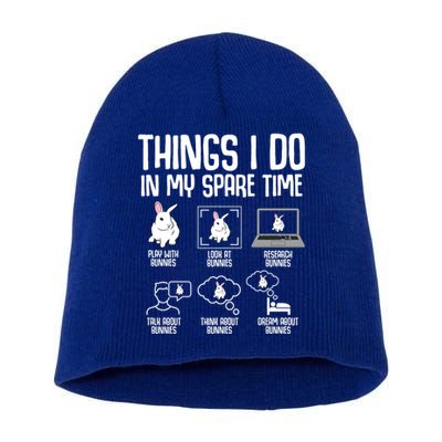 Things I Do In My Spare Time Bunny Rabbit Short Acrylic Beanie