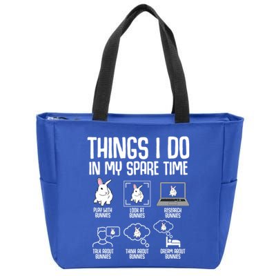 Things I Do In My Spare Time Bunny Rabbit Zip Tote Bag