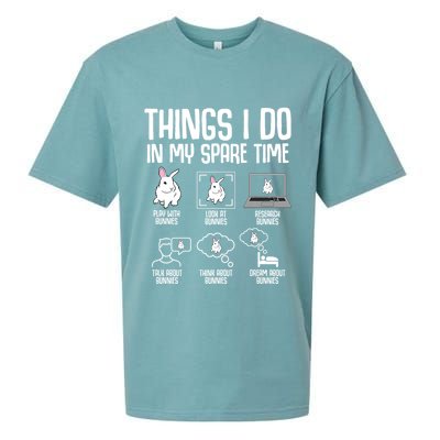 Things I Do In My Spare Time Bunny Rabbit Sueded Cloud Jersey T-Shirt