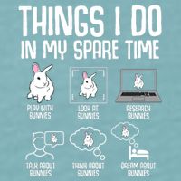 Things I Do In My Spare Time Bunny Rabbit Sueded Cloud Jersey T-Shirt
