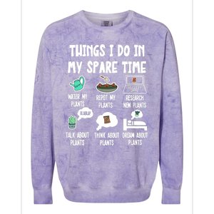 Things I Do In My Spare Time Funny Plant Lover, Gardening Colorblast Crewneck Sweatshirt