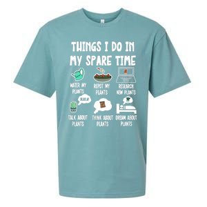 Things I Do In My Spare Time Funny Plant Lover, Gardening Sueded Cloud Jersey T-Shirt