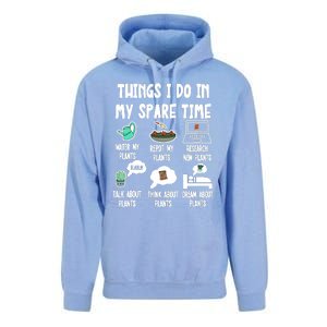 Things I Do In My Spare Time Funny Plant Lover, Gardening Unisex Surf Hoodie