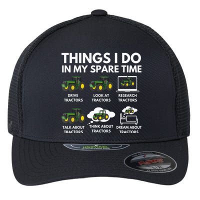 Things I Do In My Spare Time Farmer Farming Gift Flexfit Unipanel Trucker Cap