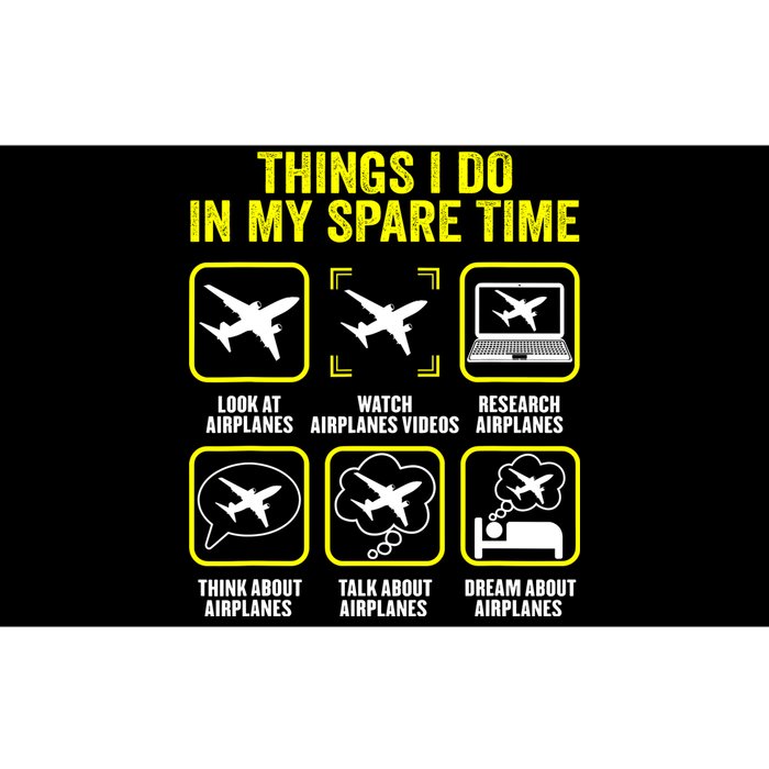 Things I Do In My Spare Time Airplanes Aviation Pilot Bumper Sticker