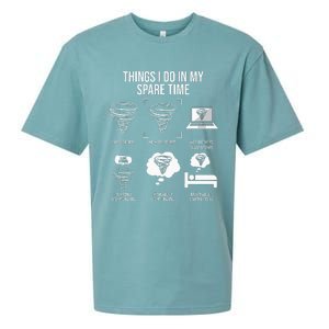 Things I Do In My Spare Time Tornado Storm Chaser Sueded Cloud Jersey T-Shirt