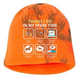 Things I Do In My Spare Time Horse Barn Horseback Riding Funny Gift Kati - Camo Knit Beanie