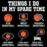 Things I Do In My Spare TIme Funny Basketball Lover Apron