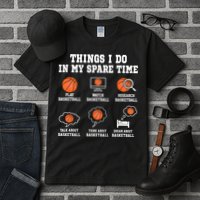 Things I Do In My Spare TIme Funny Basketball Lover Tall T-Shirt