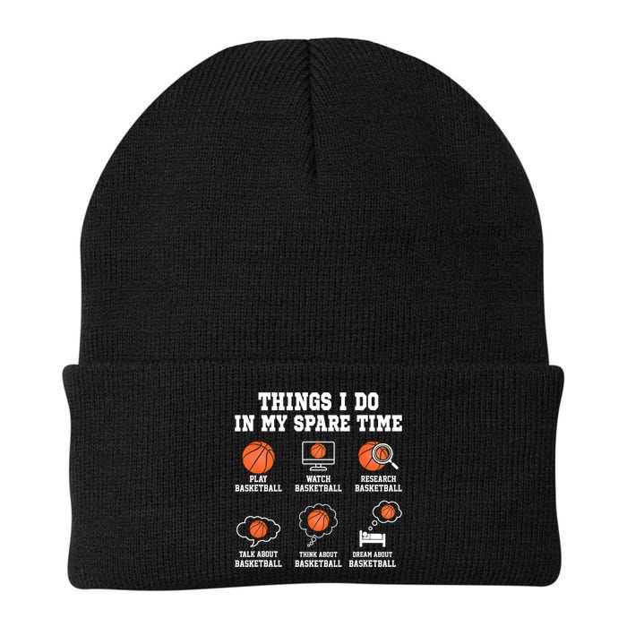 Things I Do In My Spare TIme Funny Basketball Lover Beanie