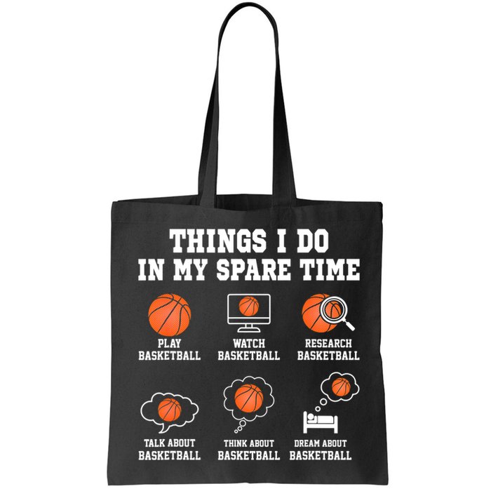 Things I Do In My Spare TIme Funny Basketball Lover Bag