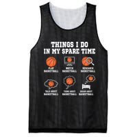 Things I Do In My Spare TIme Funny Basketball Lover Mesh Reversible Basketball Jersey Tank