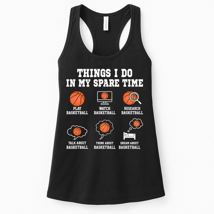 Things I Do In My Spare TIme Funny Basketball Lover Womens Tank Top