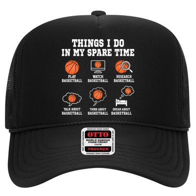Things I Do In My Spare TIme Funny Basketball Lover Hat