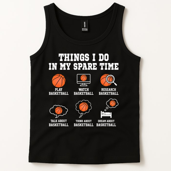 Things I Do In My Spare TIme Funny Basketball Lover Tank Top