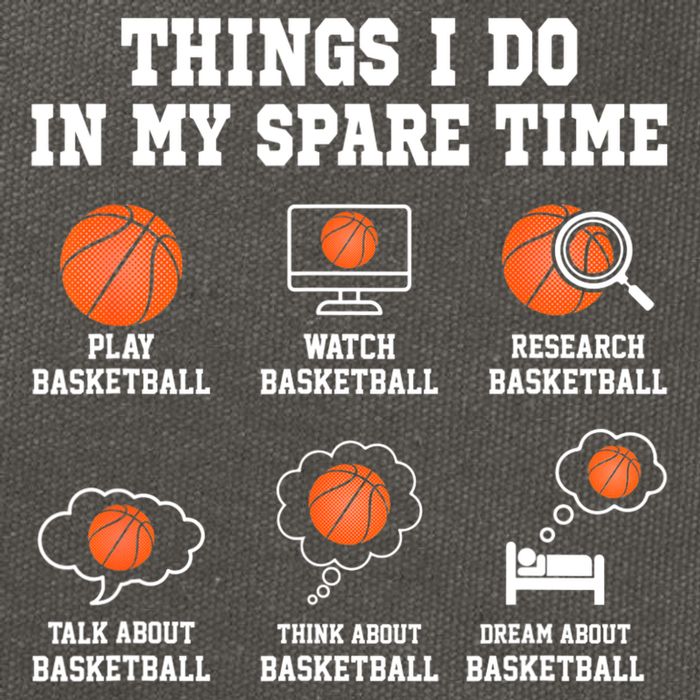 Things I Do In My Spare TIme Funny Basketball Lover Cotton Canvas Backpack