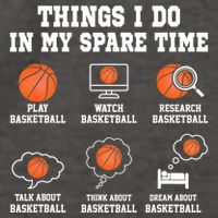 Things I Do In My Spare TIme Funny Basketball Lover Vector Backpack