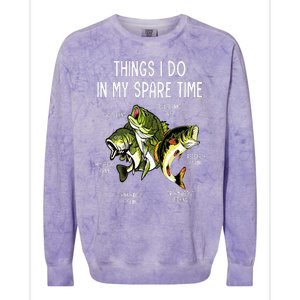 Things I Do In My Spare Time Go Fishing Buy Fishing Lovers Colorblast Crewneck Sweatshirt