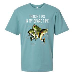 Things I Do In My Spare Time Go Fishing Buy Fishing Lovers Sueded Cloud Jersey T-Shirt