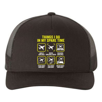 Things I Do In My Spare Time Airplanes Aviation Pilot Yupoong Adult 5-Panel Trucker Hat