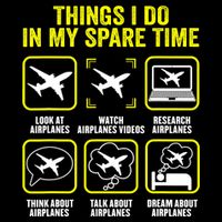 Things I Do In My Spare Time Airplanes Aviation Pilot Impact Tech Backpack