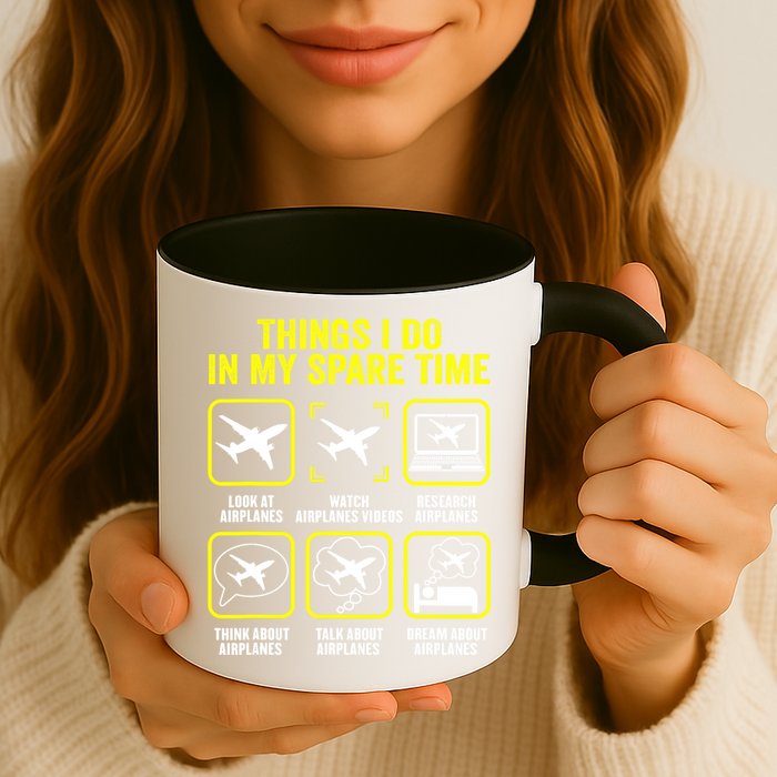Things I Do In My Spare Time Airplanes Aviation Pilot Mug