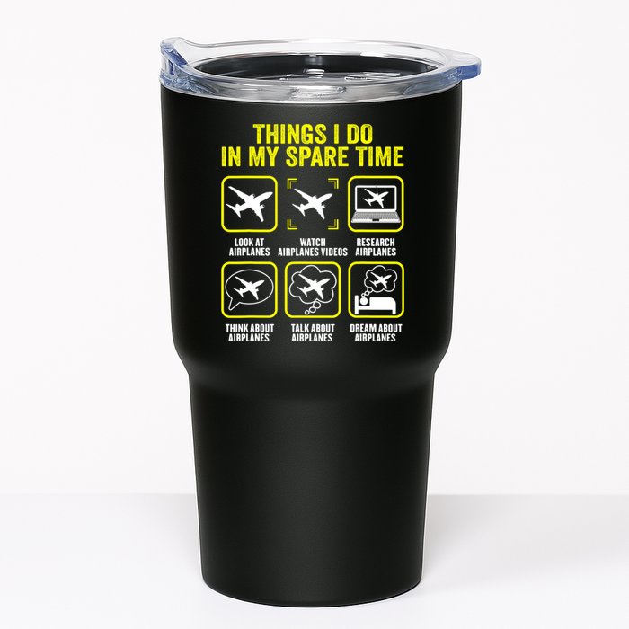 Things I Do In My Spare Time Airplanes Aviation Pilot Tumbler