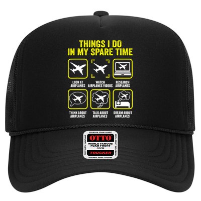 Things I Do In My Spare Time Airplanes Aviation Pilot Trucker Hat
