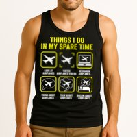 Things I Do In My Spare Time Airplanes Aviation Pilot Tank Top