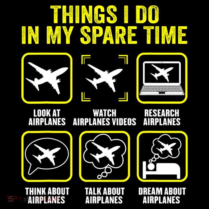 Things I Do In My Spare Time Airplanes Aviation Pilot Toddler T-Shirt