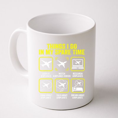 Things I Do In My Spare Time Airplanes Aviation Pilot Coffee Mug