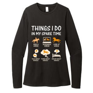 Things I Do In My Spare Time Horse Womens CVC Long Sleeve Shirt