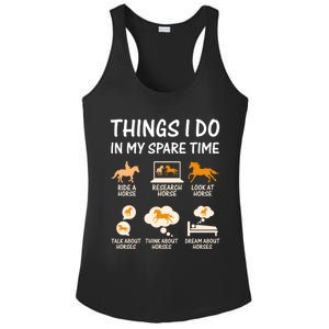 Things I Do In My Spare Time Horse Ladies PosiCharge Competitor Racerback Tank