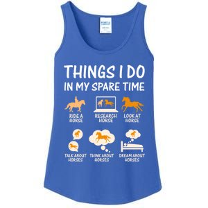 Things I Do In My Spare Time Horse Ladies Essential Tank