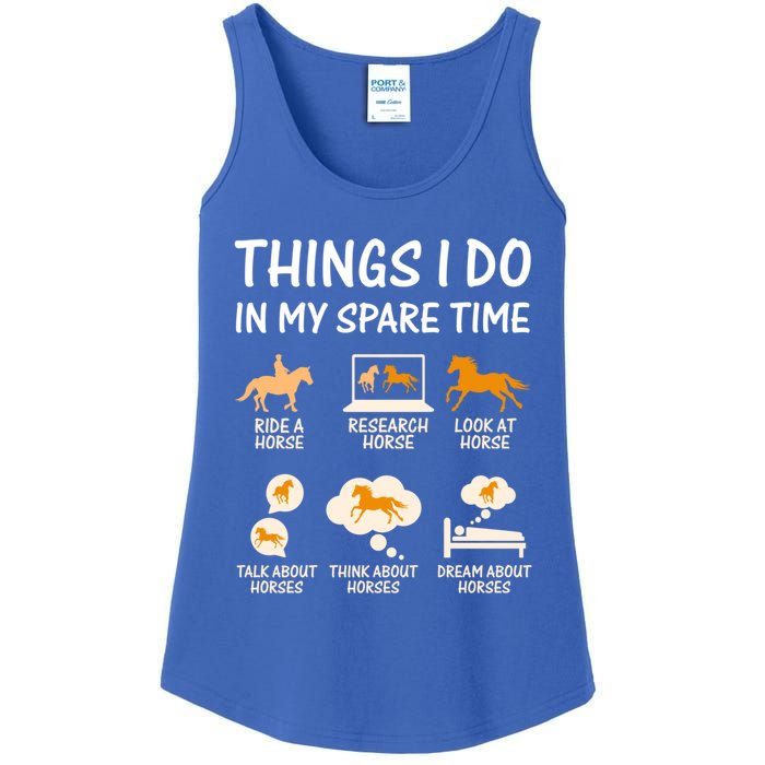 Things I Do In My Spare Time Horse Ladies Essential Tank