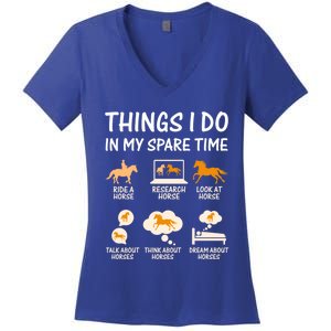 Things I Do In My Spare Time Horse Women's V-Neck T-Shirt